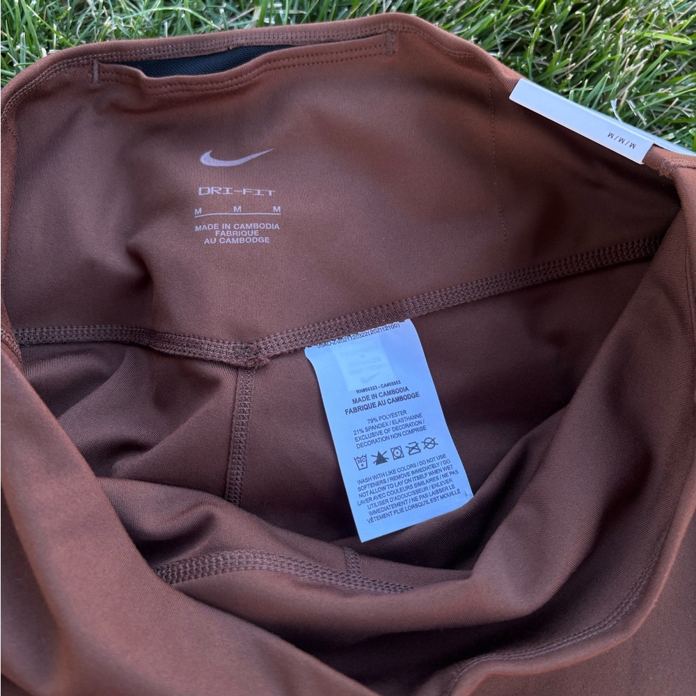 Nike Women's Dri-Fit Shorts in Brown - Picture 5 of 7